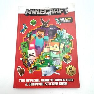 NEW MINECRAFT Official Aquatic Adventure Survival Sticker Activity Book Mojang